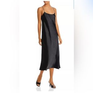 BANANA Republic Midi spaghetti strap silky slip dress black M